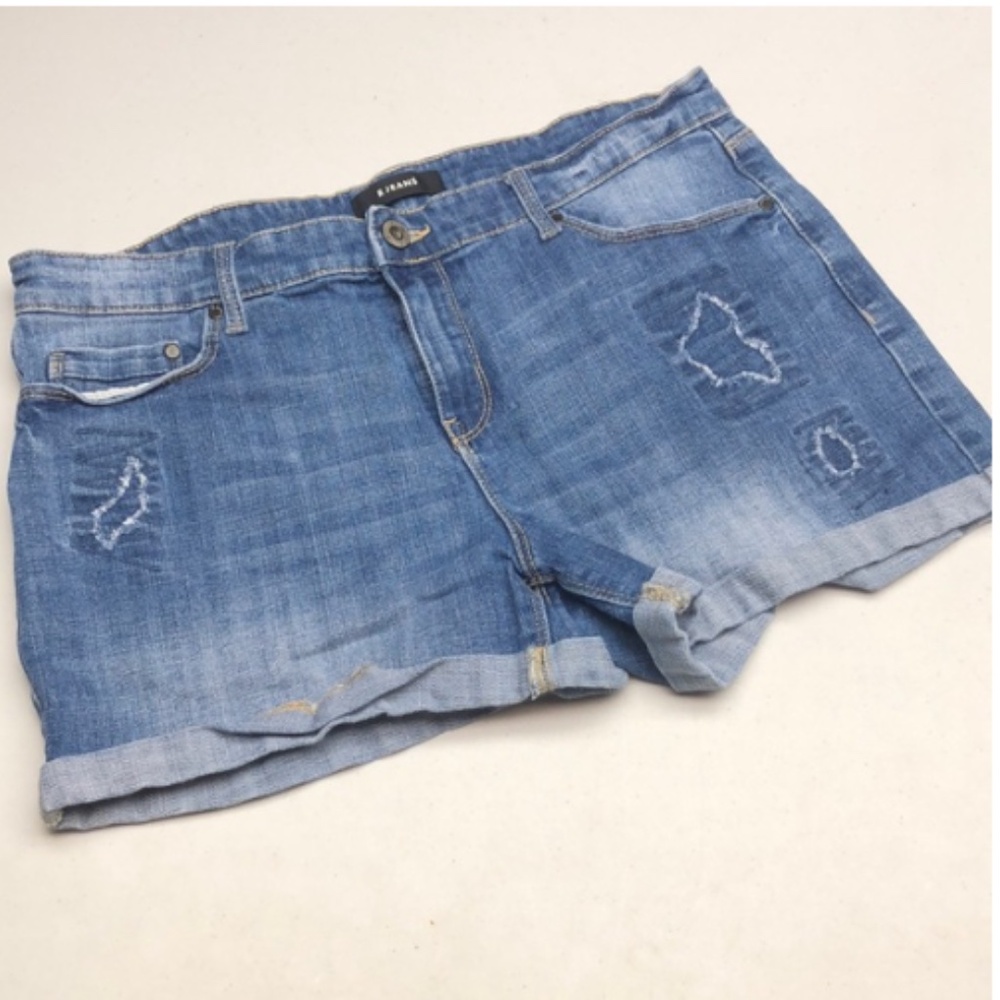 LIKE NEW R JEANS FACTORY DISTRESS HI-RISE JEAN SHORTS W30 ⭐️